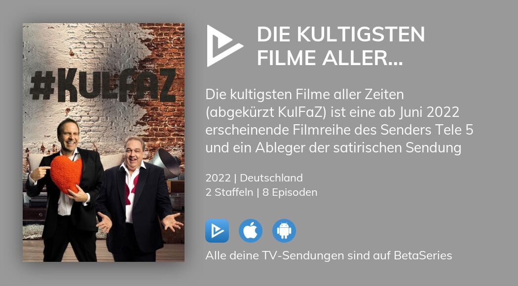 Wo kann man Die kultigsten Filme aller Zeiten TVSerien online streamen