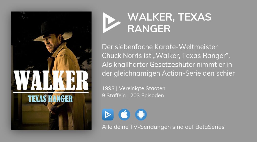 Schau Walker, Texas Ranger streaming