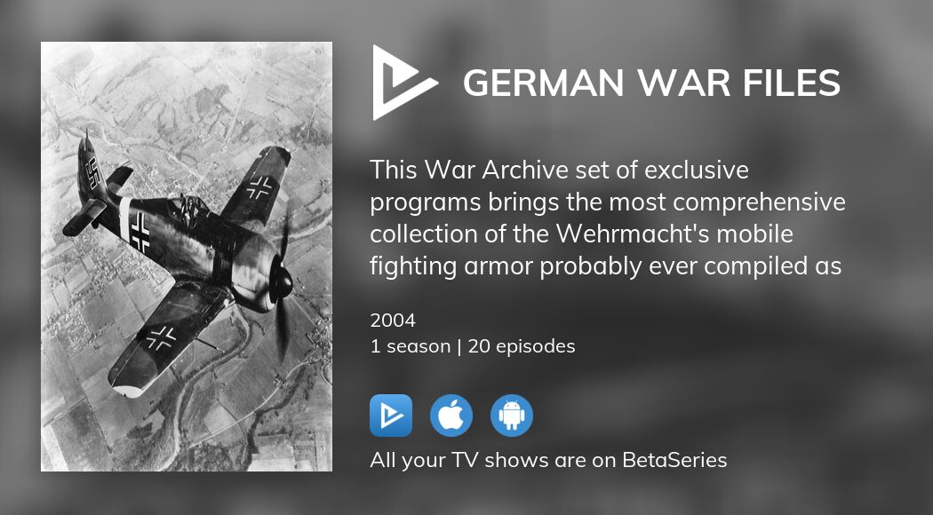 Where to watch German War Files TV series streaming online