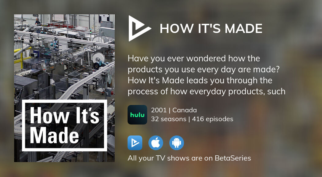 Where to watch How It's Made TV series streaming online?