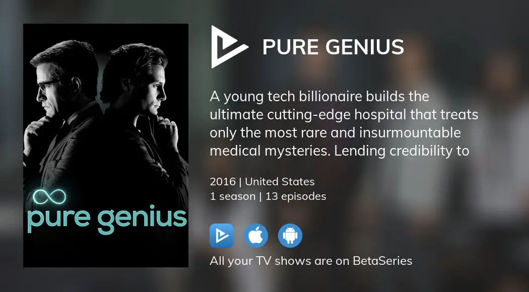 Where to watch Pure Genius TV series streaming online