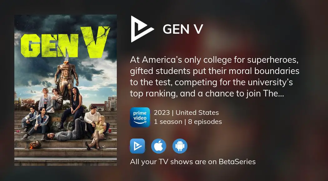 How many episodes are in Gen V season 1 on Prime Video?