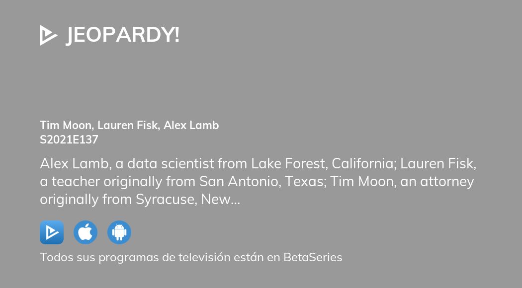 Ver Jeopardy! temporada 2021 episodio 137 en streaming