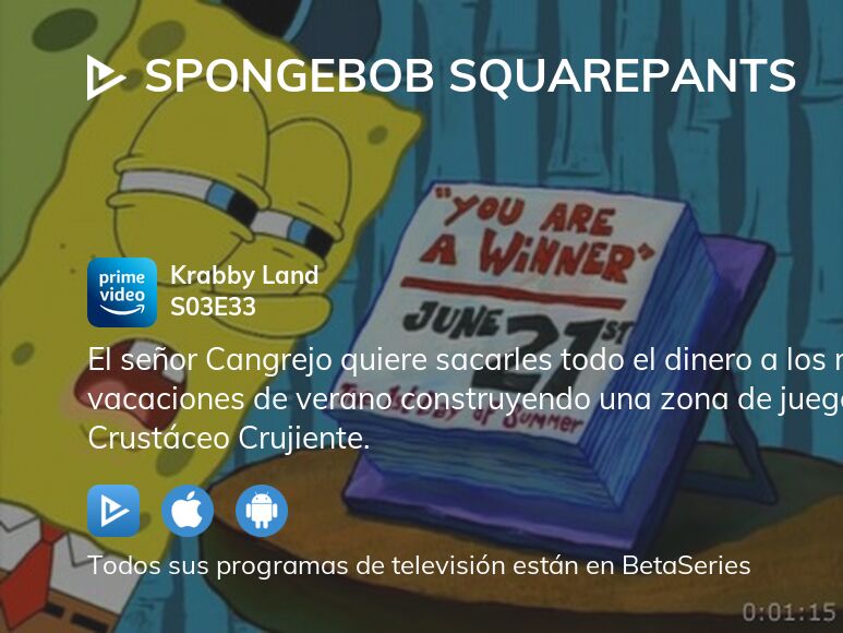 ¿Dónde ver Bob Esponja temporada 3 episodio 33 full streaming