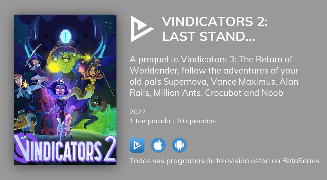 ¿Dónde ver Vindicators 2 Last Stand Between Earth and Doom TV series