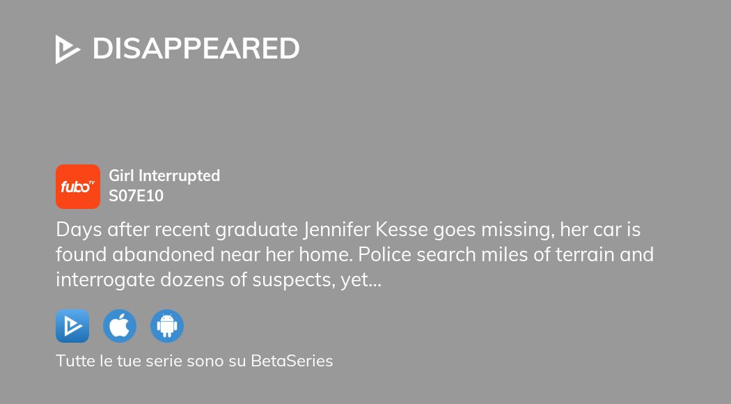 Guarda Disappeared stagione 7 episodio 10 streaming