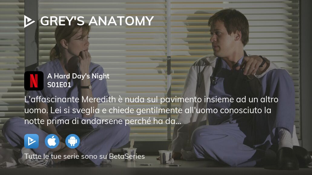 Guarda Grey's Anatomy stagione 1 episodio 1 streaming