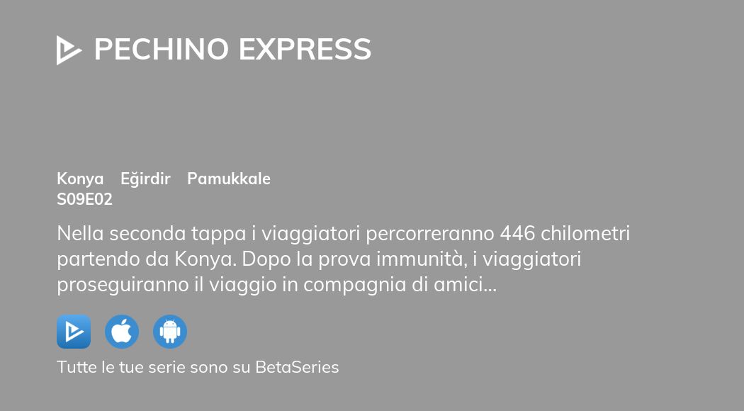 Guarda Pechino Express stagione 9 episodio 2 streaming