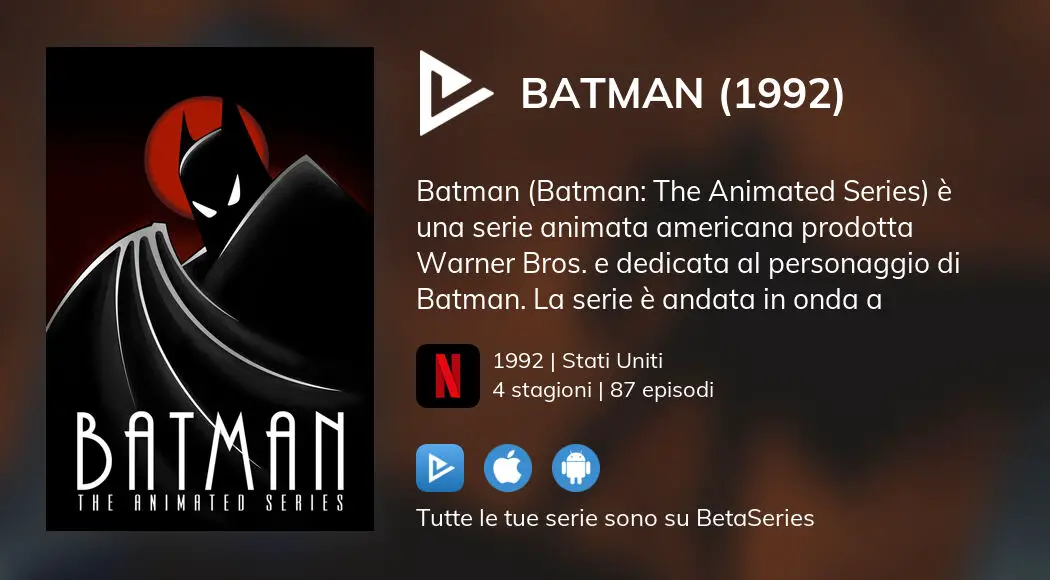 Guarda gli episodi di Batman (1992) in streaming 