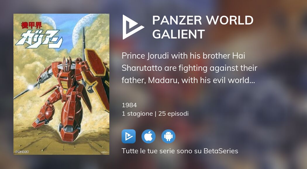 Dove guardare la serie TV Panzer World Galient in streaming online ...