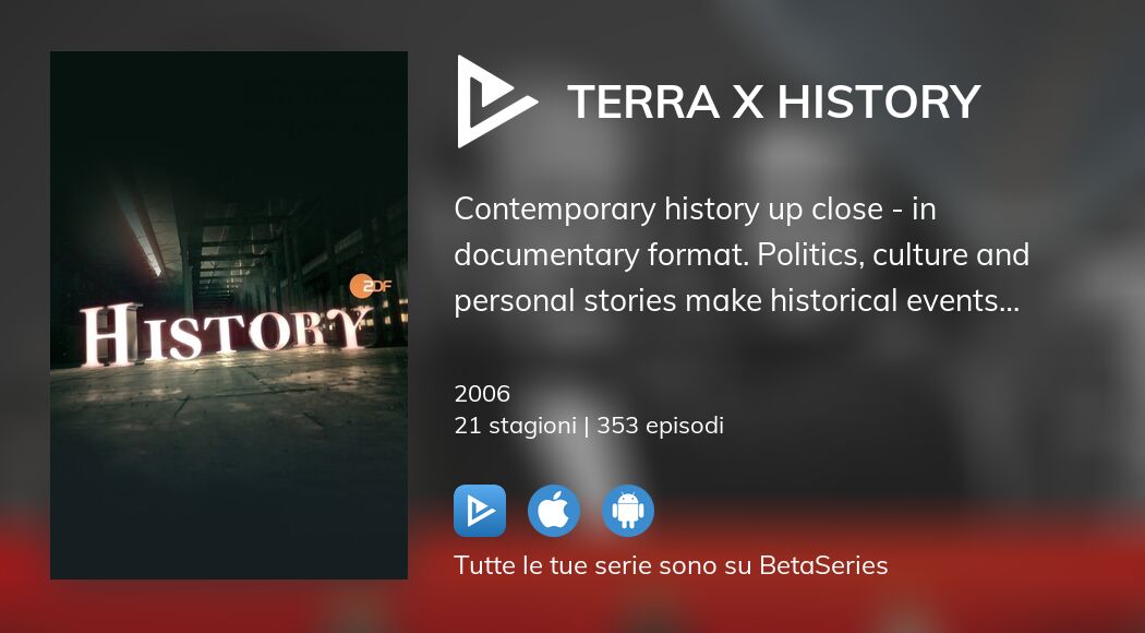 Guarda Terra X History in streaming