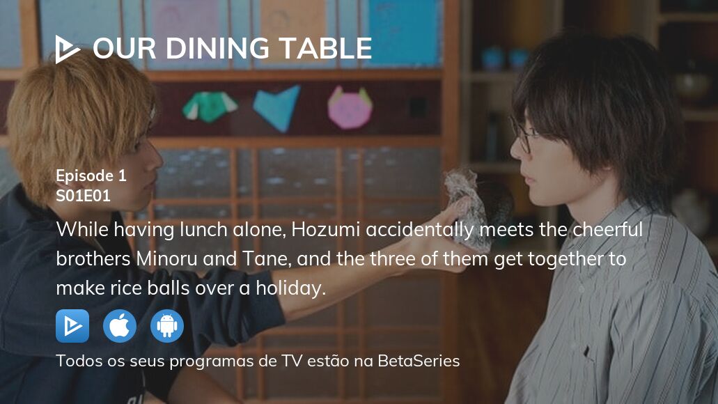 Assista a Our Dining Table temporada 1 episódio 1 streaming