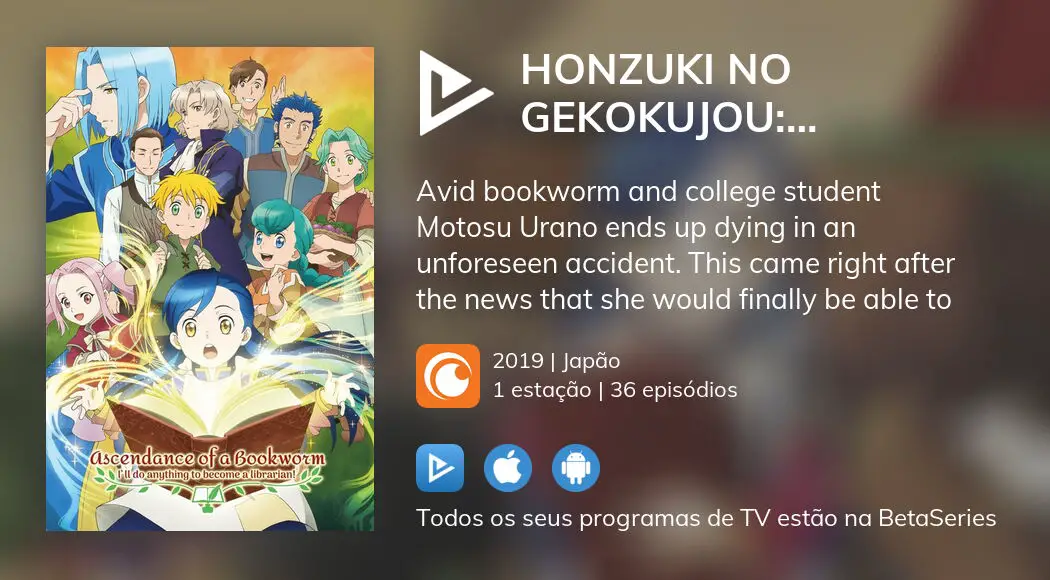 Onde assistir à série de TV Honzuki no Gekokujou: Shisho ni Naru Tame ni wa  Shudan wo Erande Iraremasen em streaming on-line?