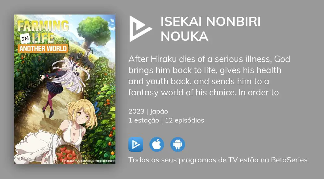 Onde assistir à série de TV Isekai Nonbiri Nouka em streaming on