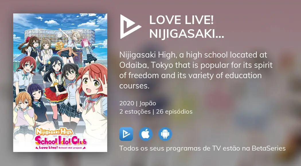 Assistir Love Live! Nijigasaki Gakuen School Idol Doukoukai 2 Todos os  Episódios Online