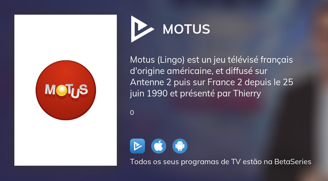 Veja Os Epis dios De Motus Em Streaming BetaSeries