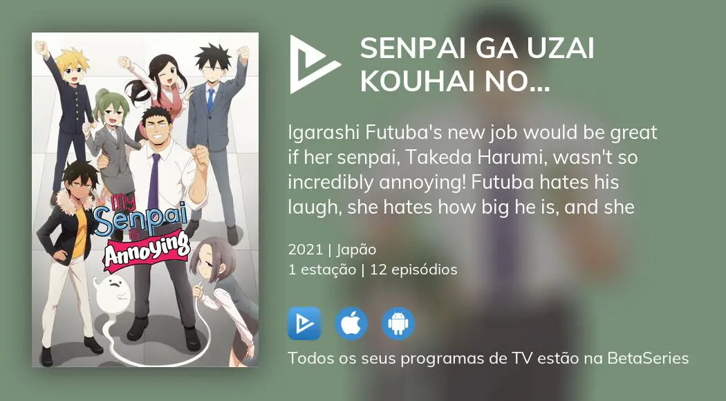 Onde assistir à série de TV Senpai ga Uzai Kouhai no Hanashi em