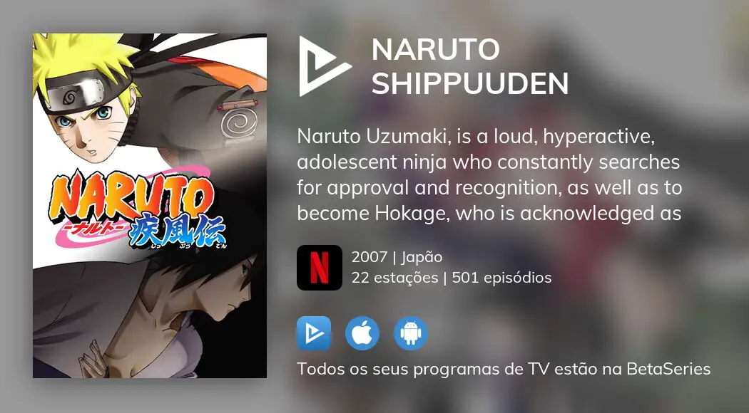 Onde assistir à série de TV Naruto Shippuuden em streaming on-line?