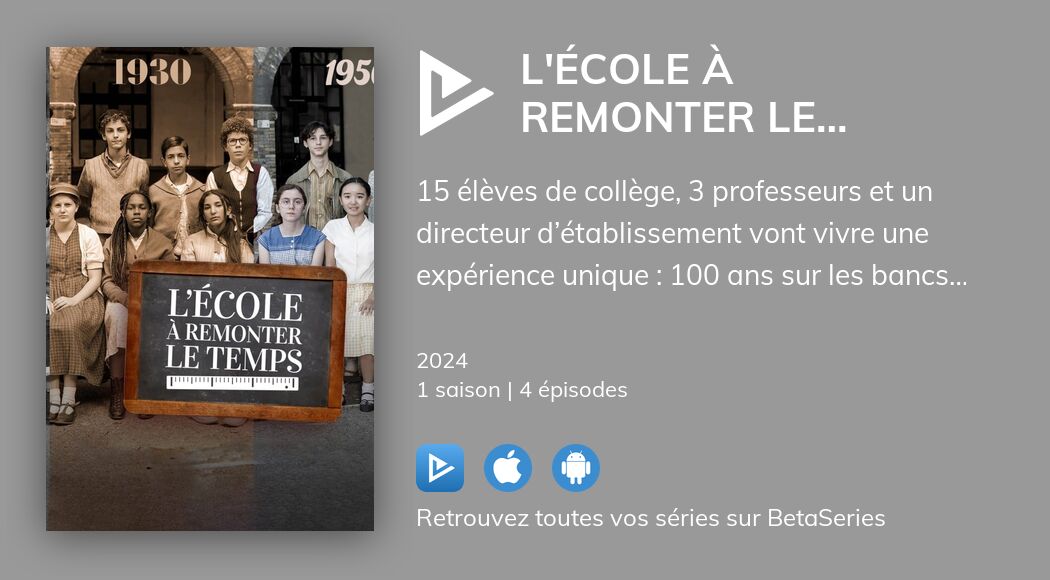 Regarder L'école à remonter le temps streaming