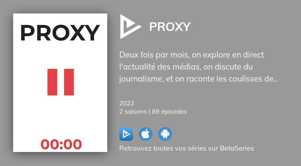 Vidéo : Voir la série Proxy en streaming légal complet